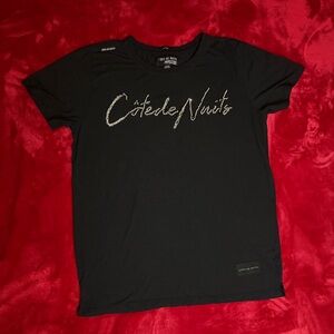 Côte De Nuits Black Rhinestone Graphic Tee - Luxury Streetwear 2XL